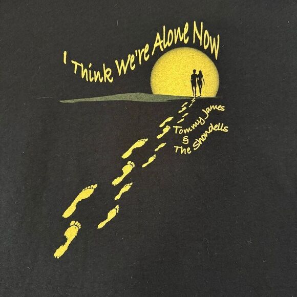 Tommy James And The Shondells I Think Were Alone Now Black Shirt Size Medium - Picture 2 of 4